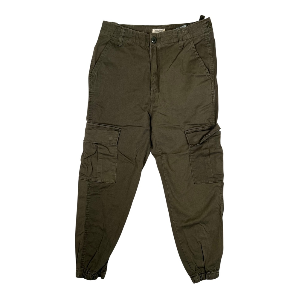Levi's Cargo Pants Womens 27 Green Twill Tapered Cuffed Adjustable Utility